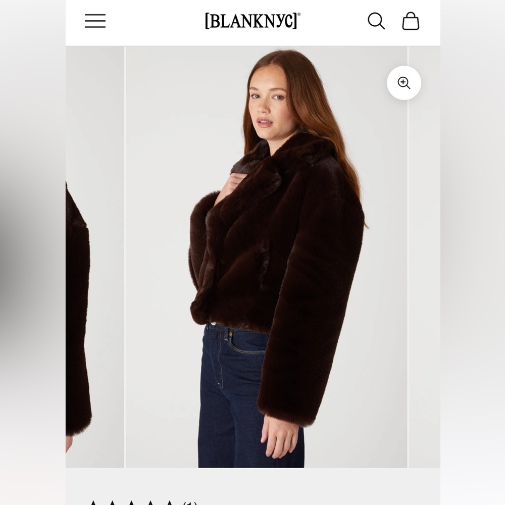 Blank NYC Dark Brown Teddy Jacket